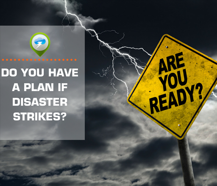 Are you ready for when a storm happens? Storm picture with sign.